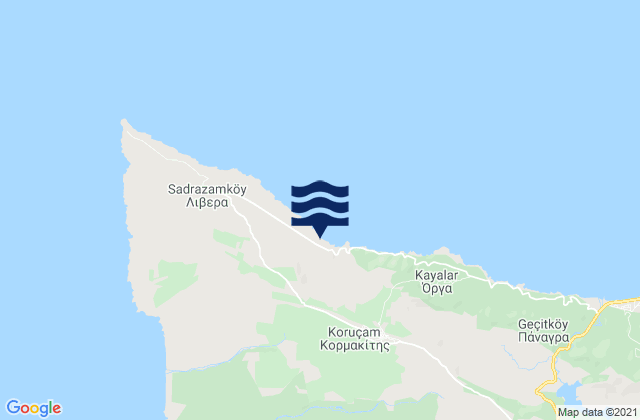 Kormakítis, Cyprusの潮見表地図