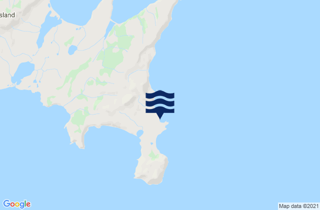 Korovin Island (east Side), United Statesの潮見表地図