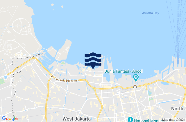 Kota Administrasi Jakarta Barat, Indonesiaの潮見表地図