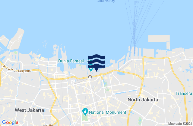 Kota Administrasi Jakarta Pusat, Indonesiaの潮見表地図