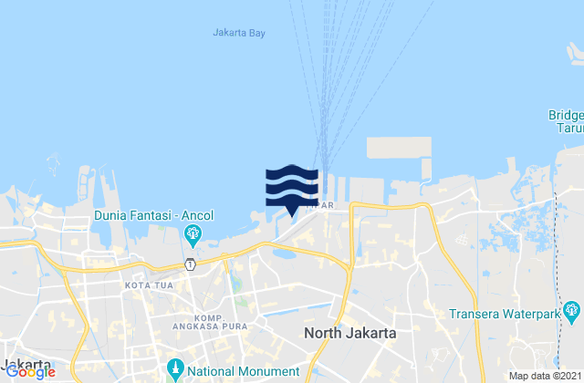 Kota Administrasi Jakarta Utara, Indonesiaの潮見表地図