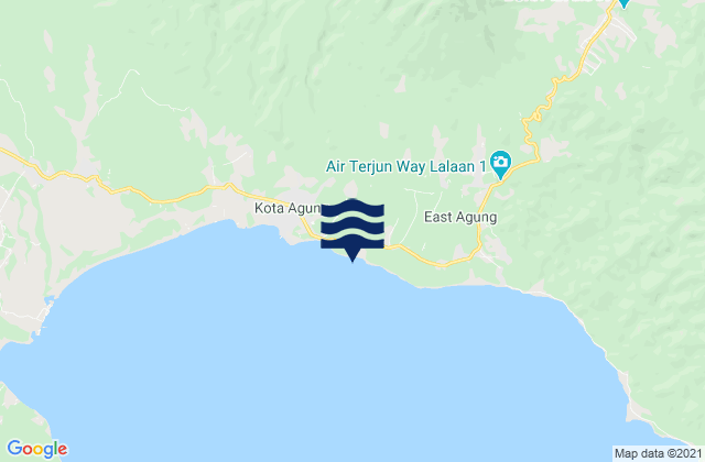 Kota Agung, Indonesiaの潮見表地図