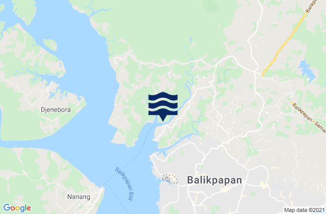 Kota Balikpapan, Indonesiaの潮見表地図