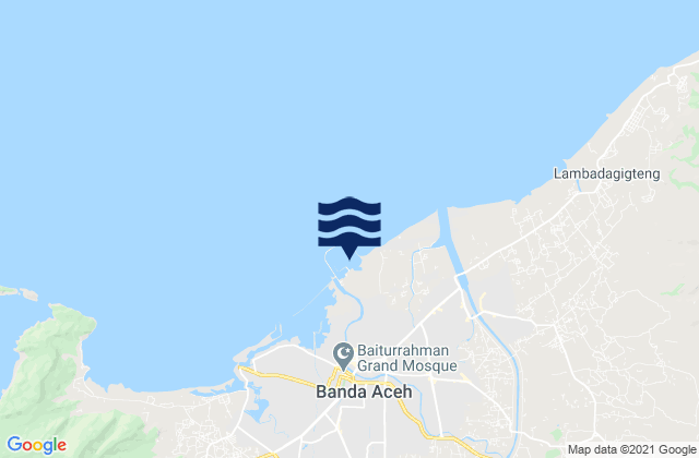 Kota Banda Aceh, Indonesiaの潮見表地図