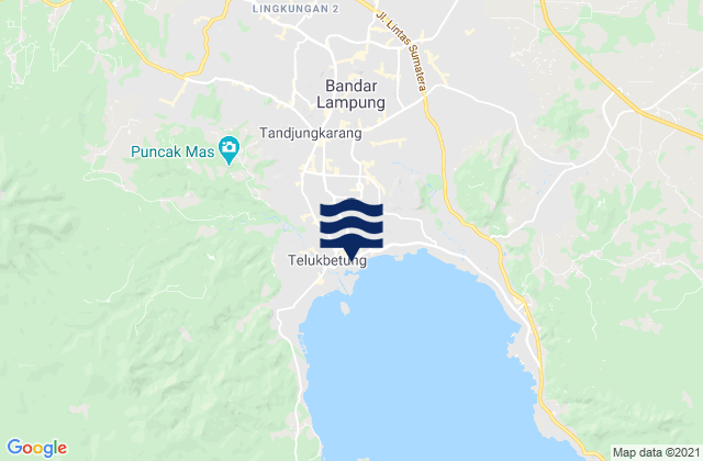 Kota Bandar Lampung, Indonesiaの潮見表地図