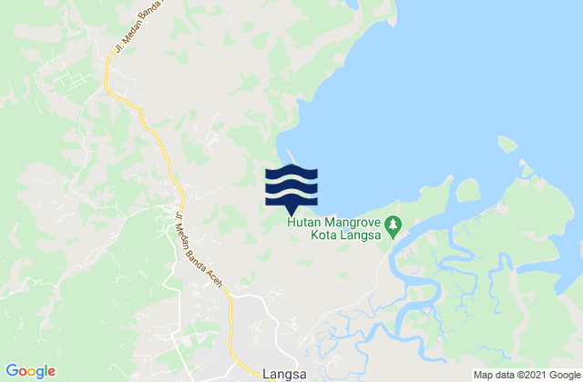 Kota Langsa, Indonesiaの潮見表地図