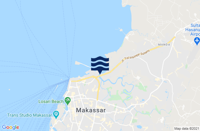 Kota Makassar, Indonesiaの潮見表地図
