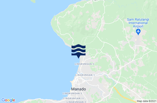 Kota Manado, Indonesiaの潮見表地図