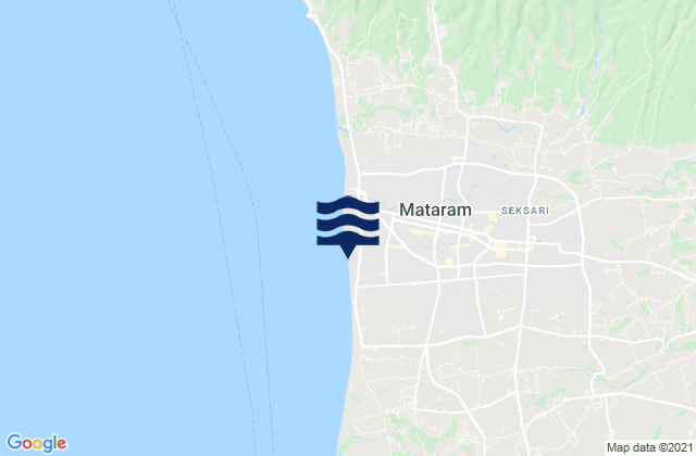Kota Mataram, Indonesiaの潮見表地図
