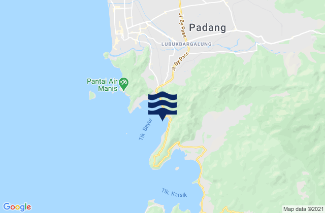 Kota Padang, Indonesiaの潮見表地図