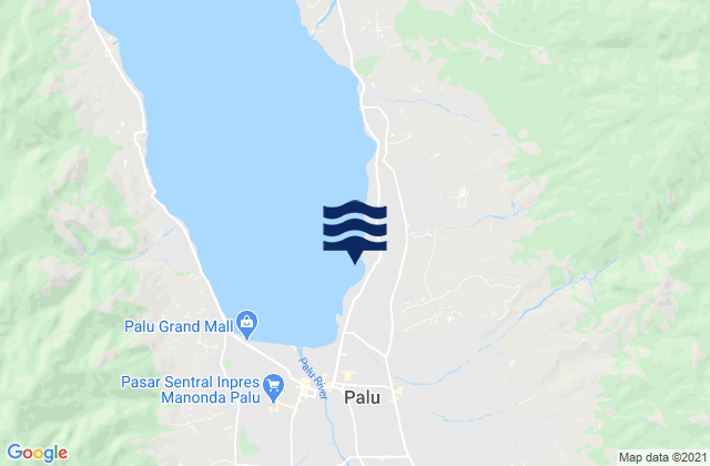 Kota Palu, Indonesiaの潮見表地図