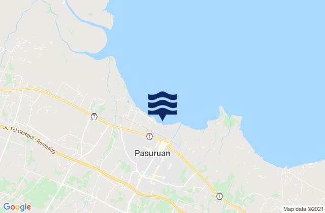 Kota Pasuruan, Indonesiaの潮見表地図
