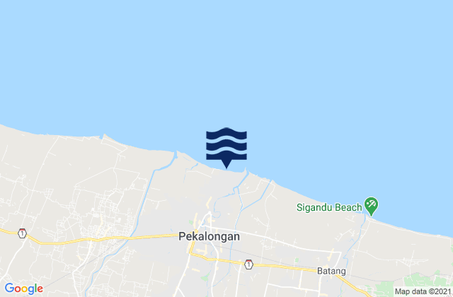 Kota Pekalongan, Indonesiaの潮見表地図