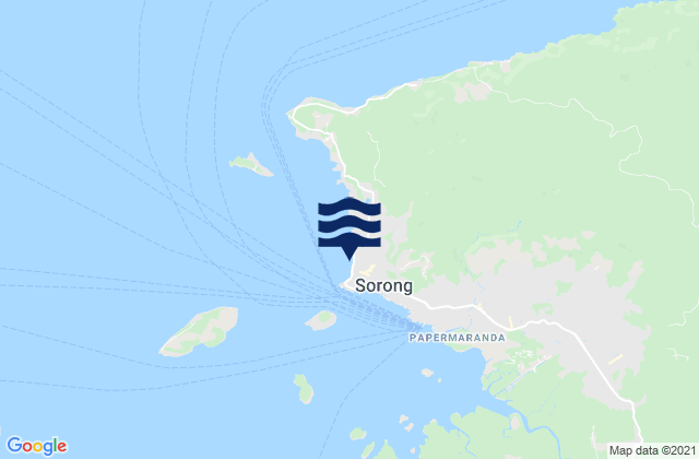 Kota Sorong, Indonesiaの潮見表地図