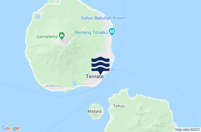 Kota Ternate, Indonesiaの潮見表地図