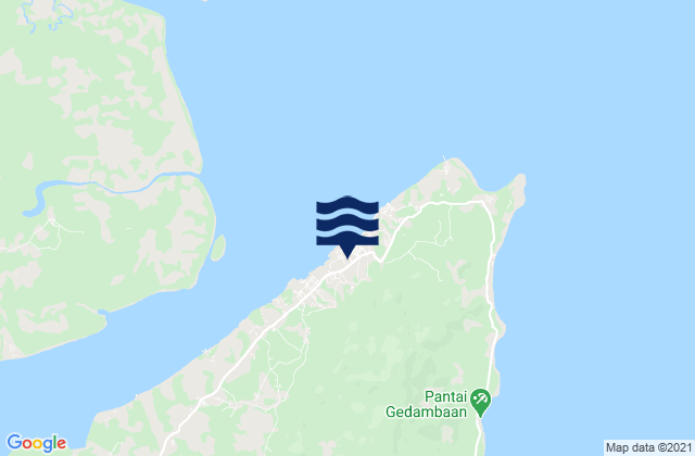 Kotabaru Hilir, Indonesiaの潮見表地図