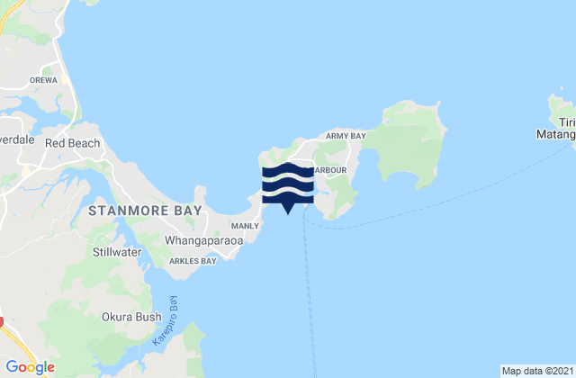 Kotanui Island (Frenchmans Cap), New Zealandの潮見表地図