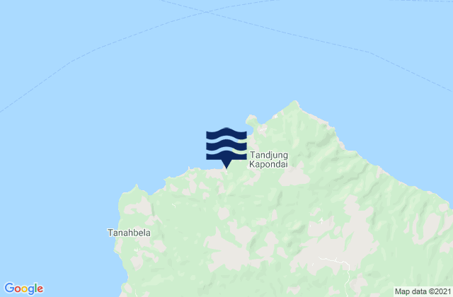 Koten, Indonesiaの潮見表地図