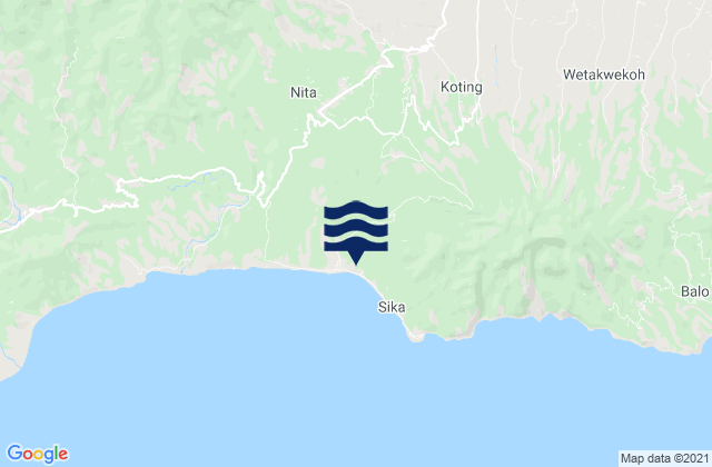 Kotingnatagete, Indonesiaの潮見表地図