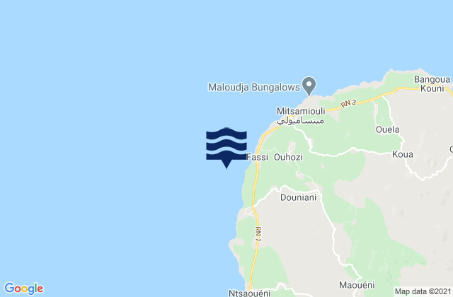 Koua, Comorosの潮見表地図