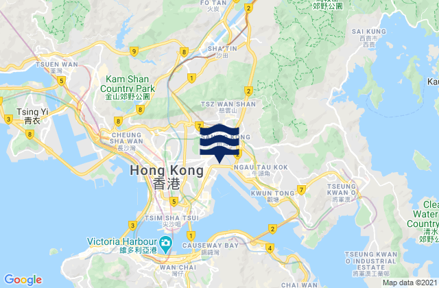 Kowloon City, Hong Kongの潮見表地図