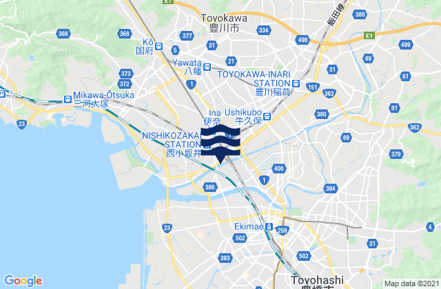 Kozakai-chō, Japanの潮見表地図