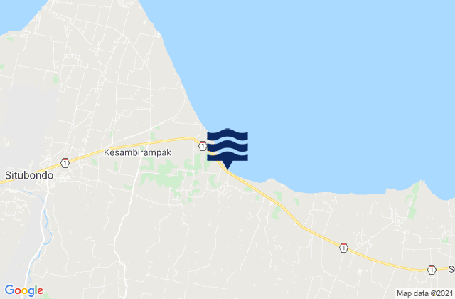 Krajan Satu Klampokan, Indonesiaの潮見表地図