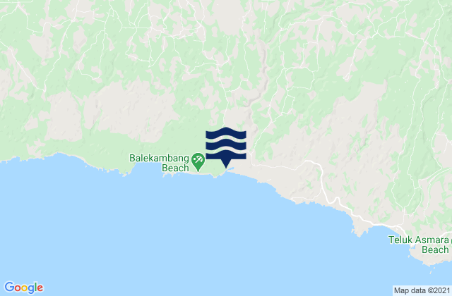 Krajan Srigonco, Indonesiaの潮見表地図