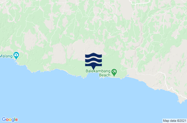 Krajan Sumberbening, Indonesiaの潮見表地図