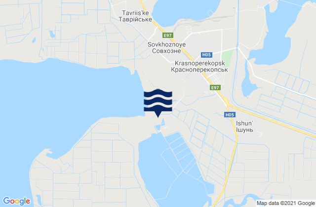Krasnoperekopsk Raion, Ukraineの潮見表地図