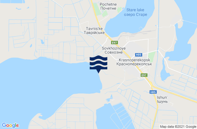Krasnoperekops’k, Ukraineの潮見表地図