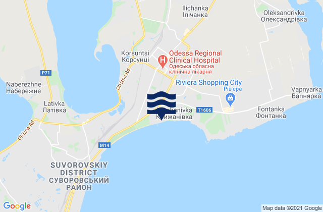 Krasnosilka, Ukraineの潮見表地図