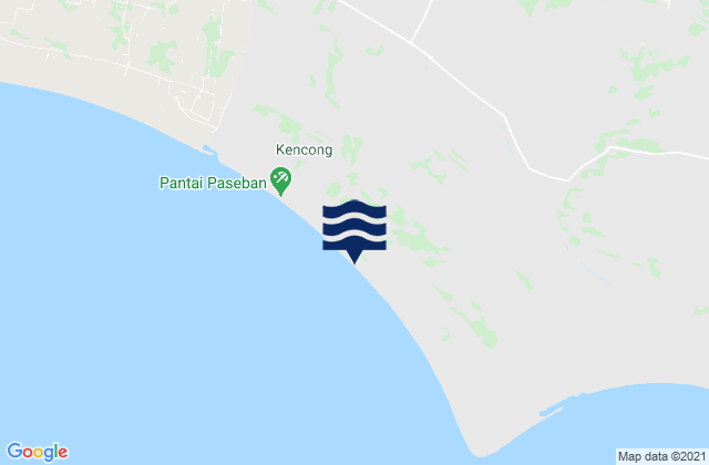Krebetkrajan, Indonesiaの潮見表地図