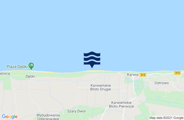 Krokowa, Polandの潮見表地図