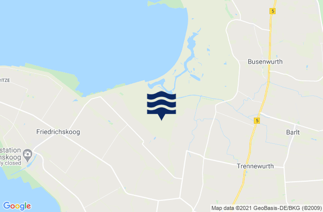 Kronprinzenkoog, Germanyの潮見表地図