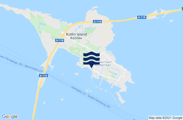 Kronshtadtskiy Rayon, Russiaの潮見表地図
