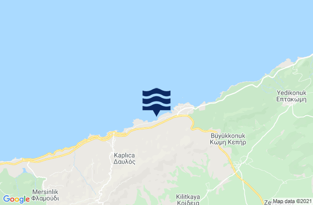 Krídeia, Cyprusの潮見表地図