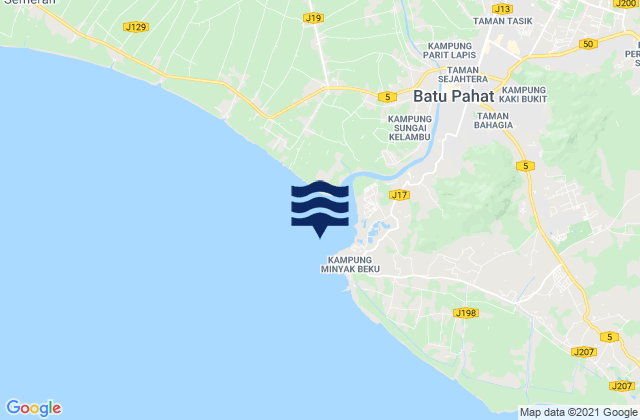 Kuala Batu Pahat, Malaysiaの潮見表地図