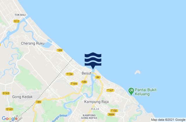 Kuala Besut, Malaysiaの潮見表地図