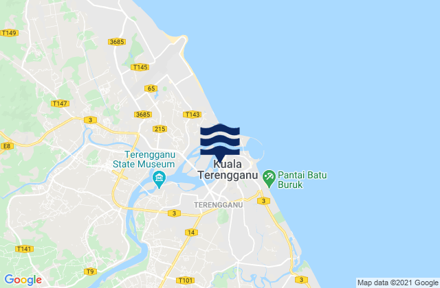 Kuala Terengganu, Malaysiaの潮見表地図