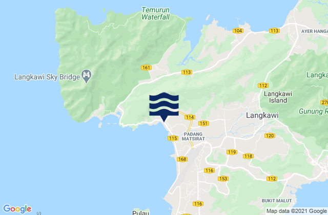 Kuala Teriang, Malaysiaの潮見表地図