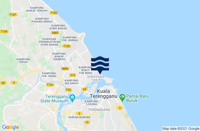 Kuala Trengganu, Malaysiaの潮見表地図