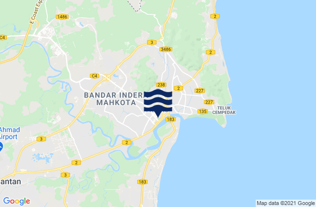 Kuantan, Malaysiaの潮見表地図
