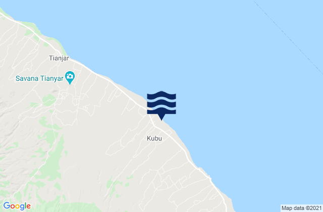 Kubu, Indonesiaの潮見表地図