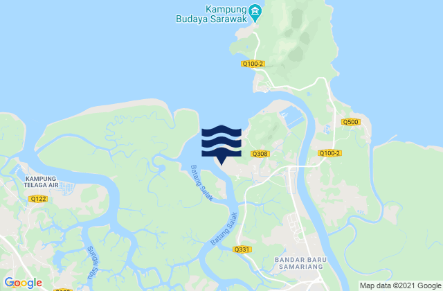 Kuching (Sarawak River), Malaysiaの潮見表地図