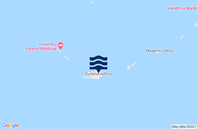 Kudahuvadhoo, Maldivesの潮見表地図