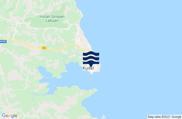 Kudat Marudu Bay, Malaysiaの潮見表地図