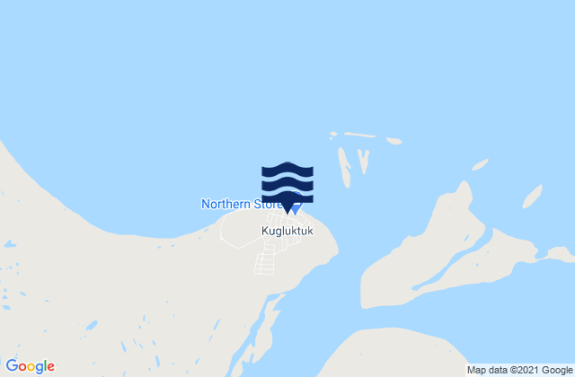 Kugluktuk, Canadaの潮見表地図
