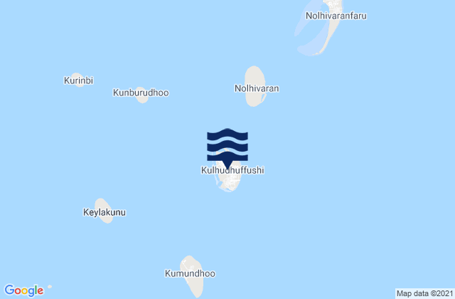 Kulhudhuffushi, Maldivesの潮見表地図