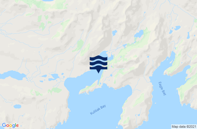 Kuliliak Bay, United Statesの潮見表地図